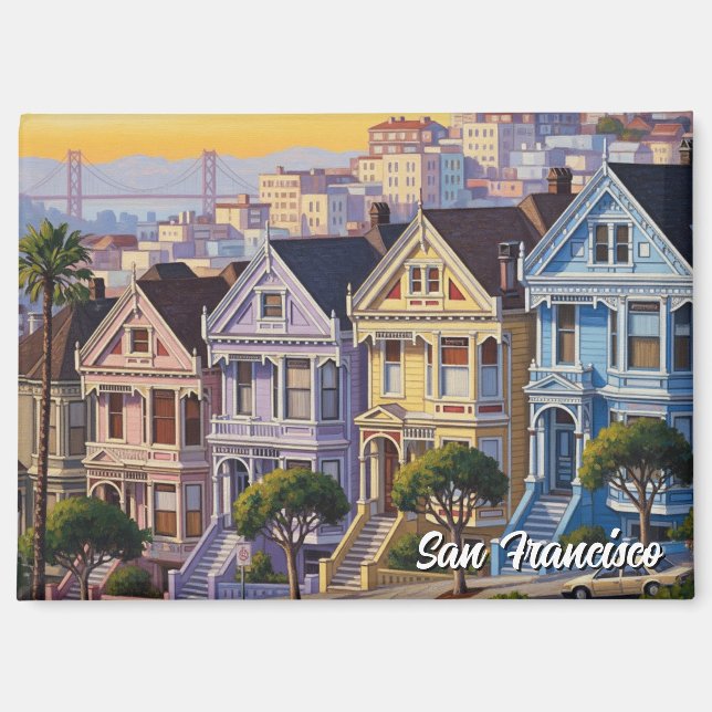 San Francisco Victorian Houses California  Magnet (Front)