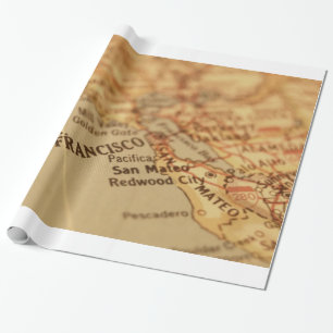 SAN FRANCISCO VINTAGE MAP WRAPPING PAPER