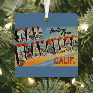 San Francisco Vintage Metal Tree Decoration