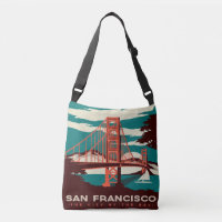San Francisco Vintage Style Golden Gate Bridge