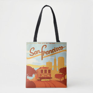 San Francisco Vintage Style Tote bag Trolley