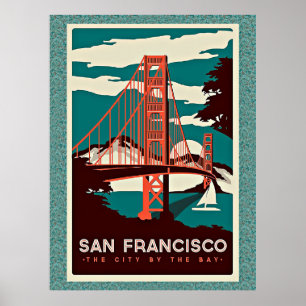 San Francisco vintage travel poster