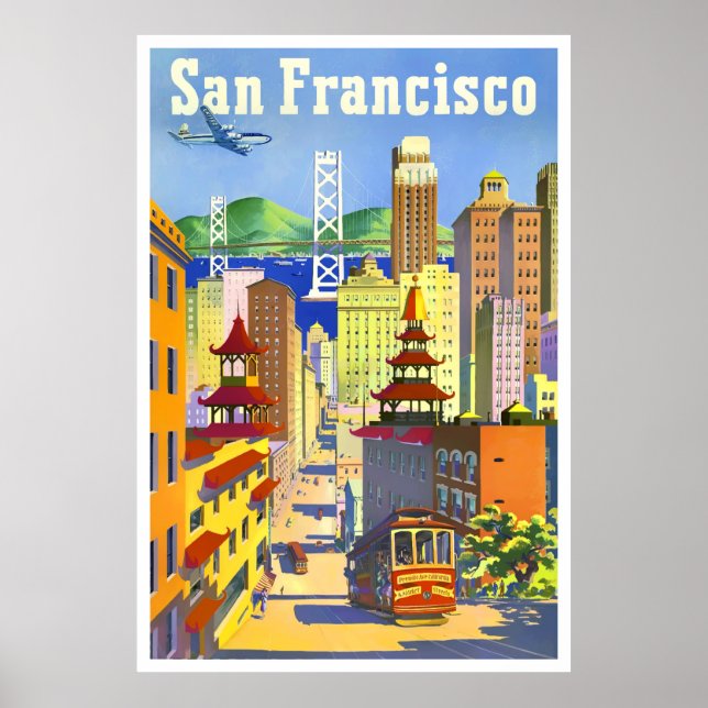 San Francisco vintage travel poster (Front)