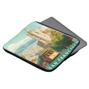 San Francisco Vintage Travel Poster Laptop Sleeve