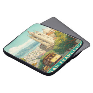 San Francisco Vintage Travel Poster Laptop Sleeve