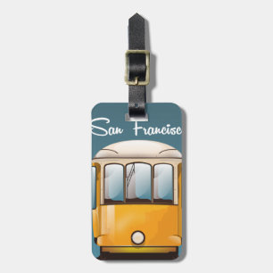 San Francisco vintage travel travel poster Luggage Tag