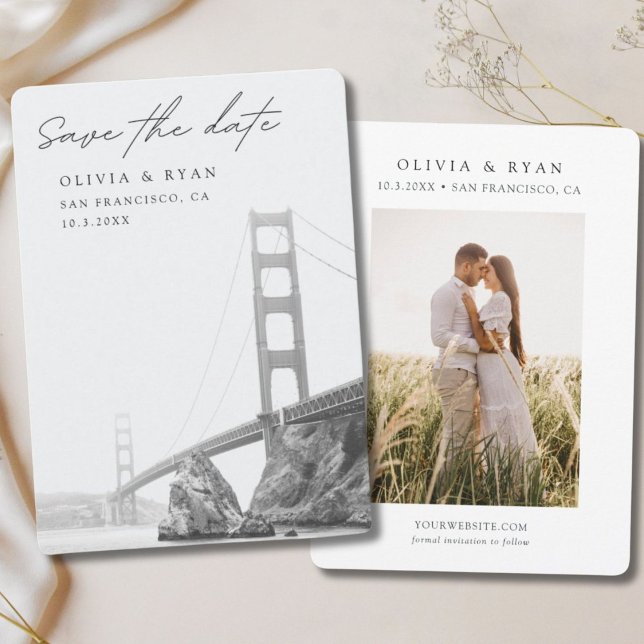 San Francisco Wedding Golden Gate Save the Date Invitation (San Francisco Wedding Golden Gate Save the Date Invitation)