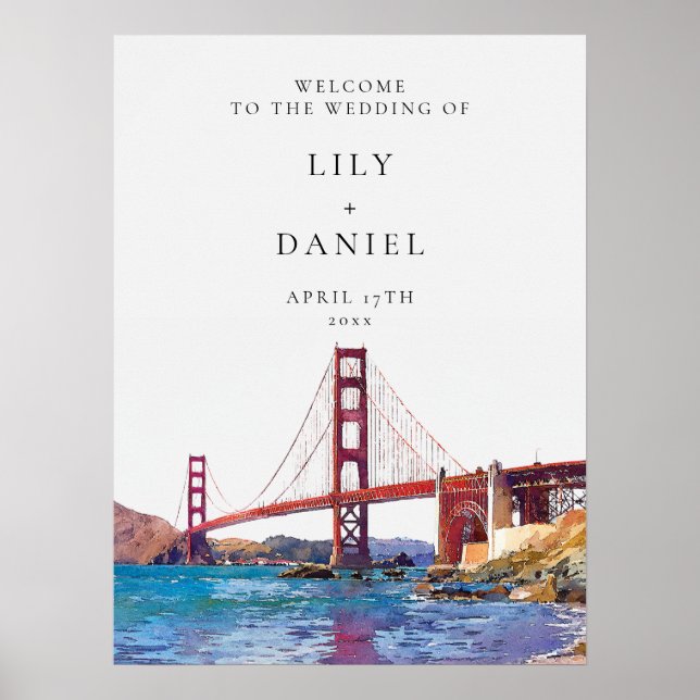 San Francisco Wedding Welcome Sign (Front)
