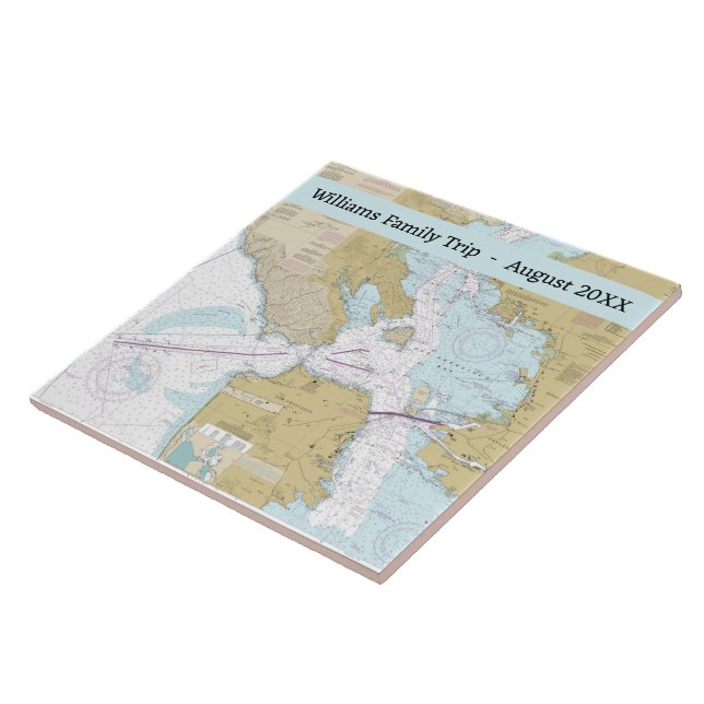 San Francisco Yacht Chart Custom Tile (Side)