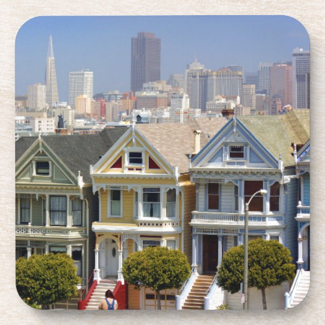 San Francisco's Famous Painted Ladies Coaster (Front)