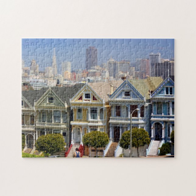 San Francisco's Famous Painted Ladies Jigsaw Puzzle (Horizontal)