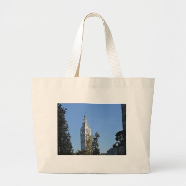 San Francisco's Ferry Building Large Tote Bag (Front)