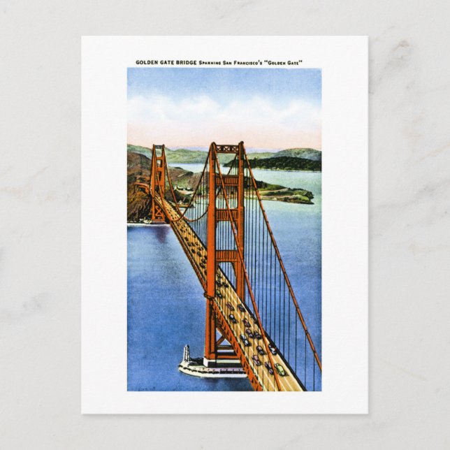 San Francisco's  Golden Gate Bridge Postcard (Front)