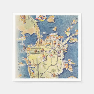 San Francisco's Tarantino Map Napkin