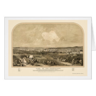 San Francsico, CA Panoramic Map - 1851