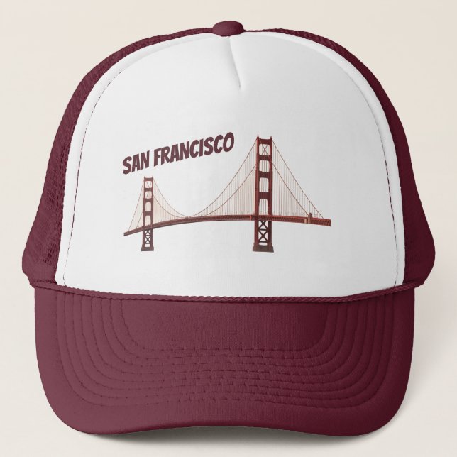 San Francsico  Golden Gate. Trucker Hat (Front)