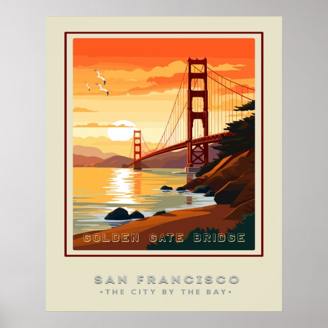 San Fran's Golden Gate Bridge Travel  Poster (Front)