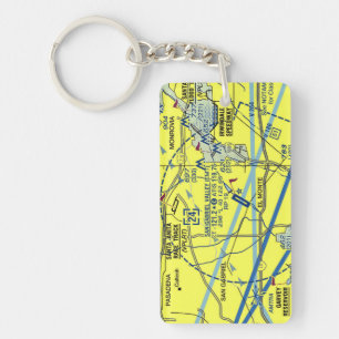 San Gabriel Valley Airport chart / taxi diagram Key Ring