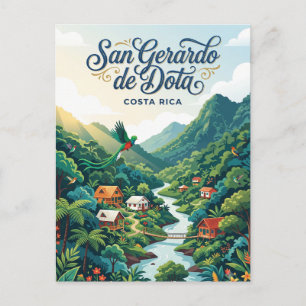 San Gerardo de Dota Costa Rica Postcard