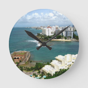 San Geronimo, Condado, Puerto Rico by Galina - Round Clock