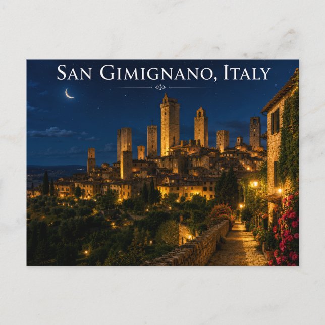 San Gimignano Italy Postcard (Front)