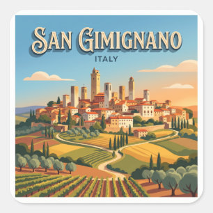 San Gimignano Italy Square Sticker
