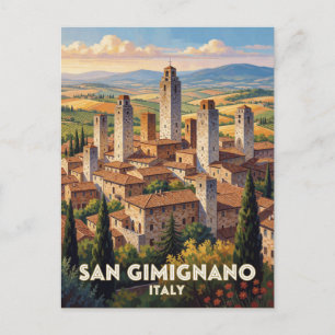 San Gimignano Italy Towers Travel Scene 🏰 Postcard