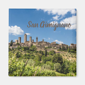 San Gimignano Tuscany Italy Panorama Souvenir Magnet