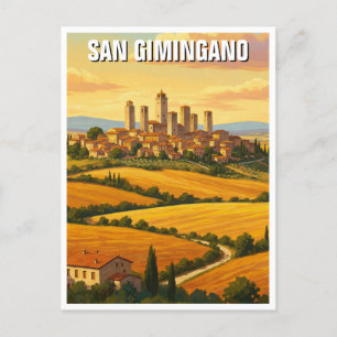 San Gimingano Italy Travel Postcard
