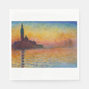 San Giorgio Maggiore at Dusk (by Claude Monet) Napkin