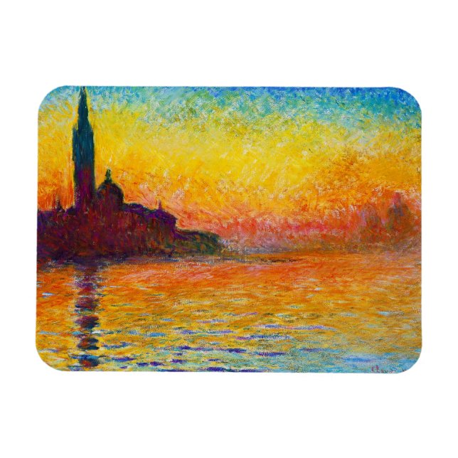 San Giorgio Maggiore at Dusk  Claude Monet Magnet (Horizontal)