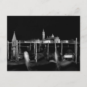 San Giorgio Maggiore church, gondolas in Venice Postcard