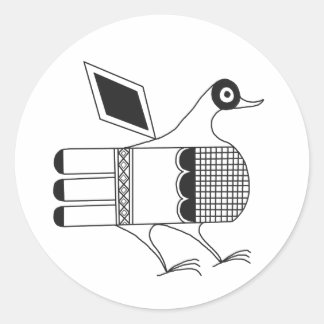 San Idelfonso Pueblo Bird Classic Round Sticker