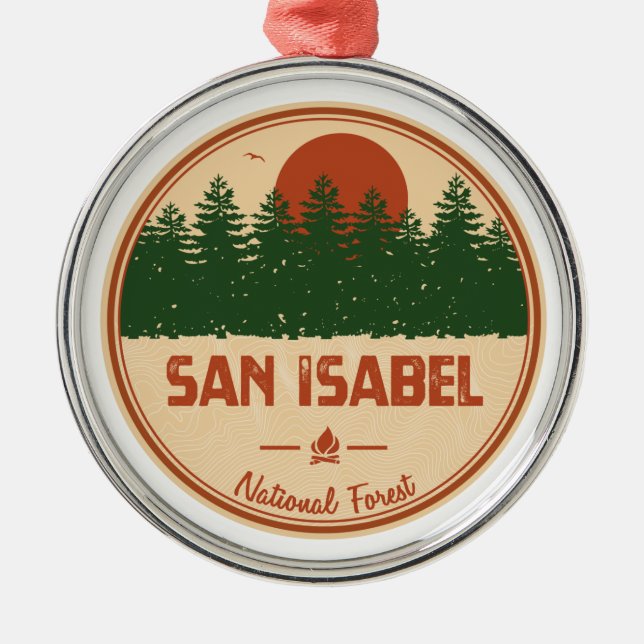 San Isabel National Forest Metal Ornament (Front)