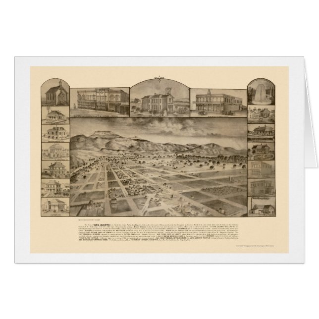 San Jacinto, CA Panoramic Map - 1886 (Front Horizontal)