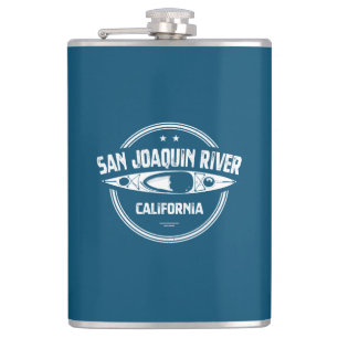 San Joaquin River California Kayaking Hip Flask