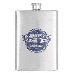 San Joaquin River California Kayaking Hip Flask