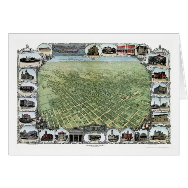 San Jose, CA Panoramic Map - 1901 (Front Horizontal)