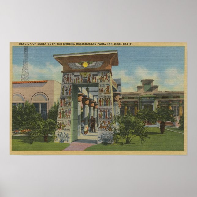 San Jose, CA - Replica of Egyptian Shrine Poster (Front)