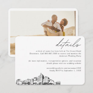 San Jose CA Wedding Hotel Room Block Details Enclosure Card