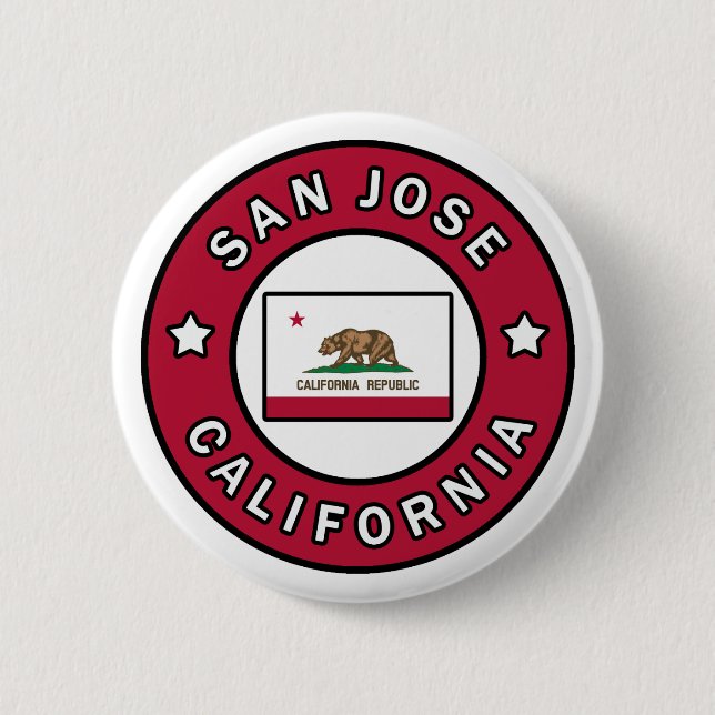 San Jose California 6 Cm Round Badge (Front)