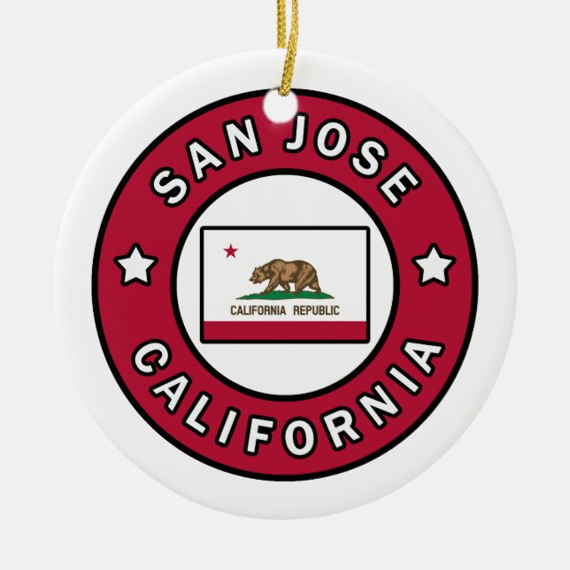 San Jose California Ceramic Ornament (Front)