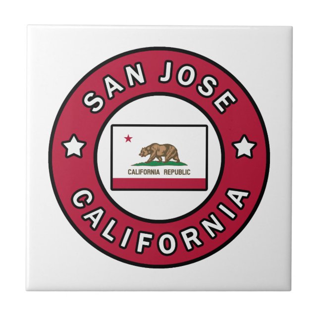 San Jose California Ceramic Tile (Front)
