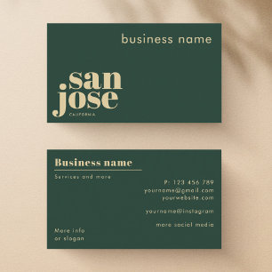 San jose California company shop Business Card