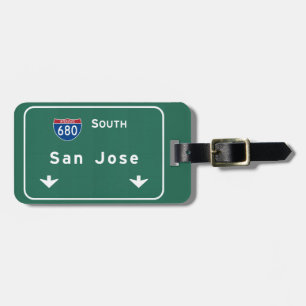 San Jose California Interstate Highway Freeway : Luggage Tag