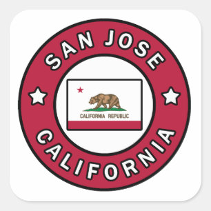 San Jose California Square Sticker