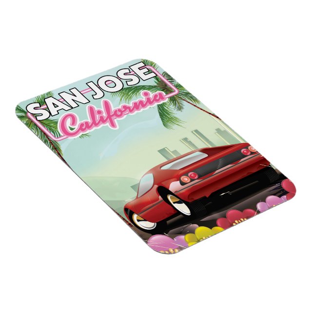 San Jose, California travel poster Magnet (Right Side)