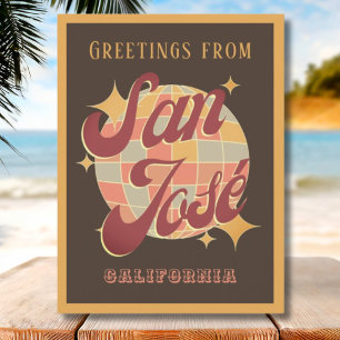San José California USA Retro Vintage Postcard