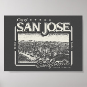 SAN JOSE CALIFORNIA VINTAGE POSTER