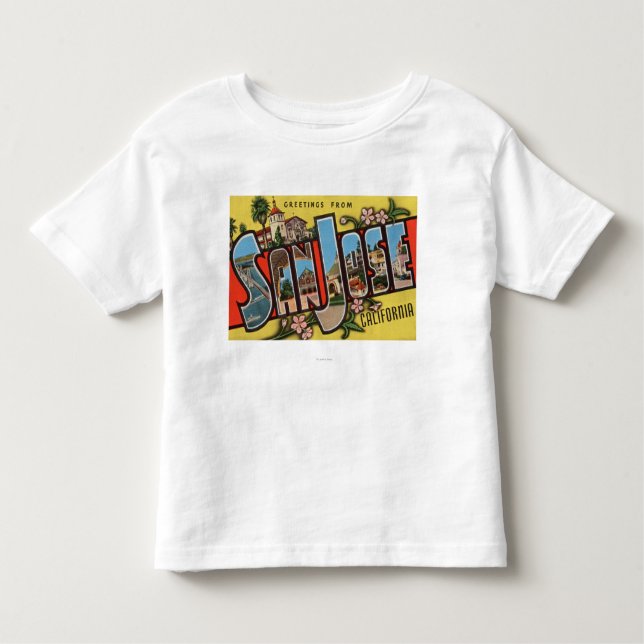San Jose, CaliforniaLarge Letter Scenes Toddler T-Shirt (Front)